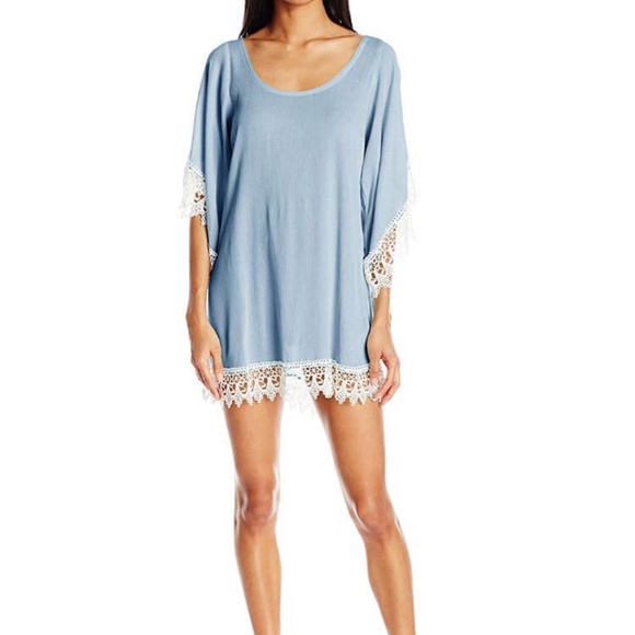 Lucy Love Dresses & Skirts - Lucy Love Blue and White Lace Summer Dress